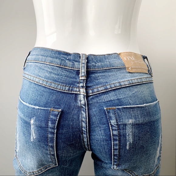 One Teaspoon Awesome Baggies Boyfriend Jeans Sz 25